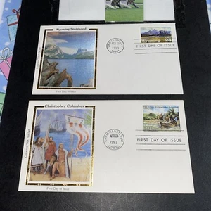1990-92 U.S. FIRST DAY OF ISSUE POSTAL COVER Lot Of 2 FDC - Picture 1 of 8