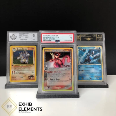 MARKENLOS 3x PSA PGS Grading Cards Kartenhalter Ständer Halter Cardholder ⭐️⭐️⭐️⭐️