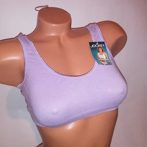 Jockey Bralette Crop Top Small Light Purple Stretch Comfies Wireless New - Picture 1 of 6