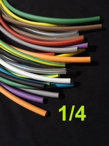 1/4 "6,3 mm ASSORTI *12* COULEURS 2:1 tube thermorétractable polyoléfine (6' PIED) - Photo 1/12