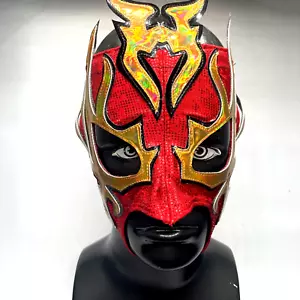 La Hiedra Women Semi Profesional Grade Wrestling Lucha Libre Mask Red & Gold - Picture 1 of 5