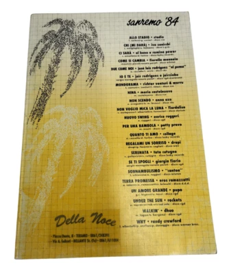 Sanremo 84 Raccolta 22 Brani Spartiti Accordi Testi 1984 San Remo Albano Romina - Immagine 1 di 4