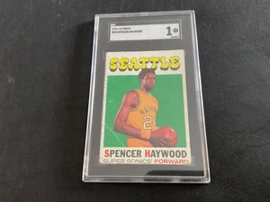 1971 TOPPS BASKETBALL #20 SPENCER HAYWOOD RC SGC 1 PR - Picture 1 of 10