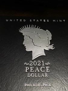 2021 P Silver Peace Dollar Philadelphia Mint Coin with Box and COA - Picture 1 of 8