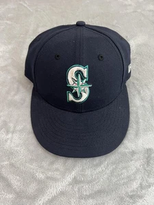 Seattle Mariners Hat Cap Fitted Mens 7 1/2 MLB Low Profile 59FIFTY New Era - Picture 1 of 10