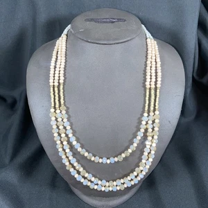 Park Lane Fashion Trend Jewelry Creme Peach Gold Crystal Glass Bead Necklace - Picture 1 of 8