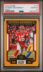 2023 Score Gold Patrick Mahomes II PSA 10 Chiefs - Picture 1 of 2