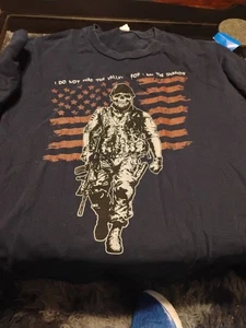 I Do Not Fear The Valley For I Am The Shadow Men's Large Black T Shirt - Picture 1 of 9