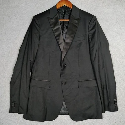 Theory Blazer Men's 38R Black 100% Wool Two-Button Suit Jacket Career Fromal - Image 1 of 4
