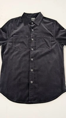 Todd Snyder Italian Velvet Overshirt in Black Size Small Double Chest Pockets - Image 1 of 4