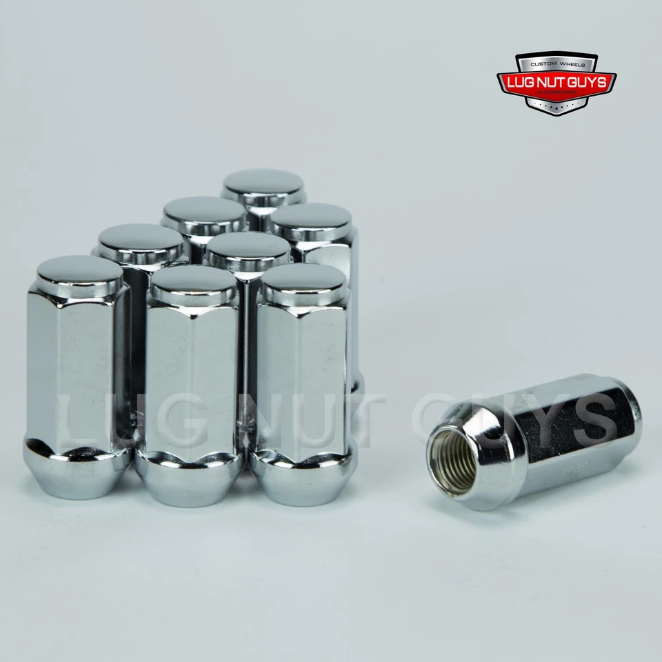 100 tuercas cromadas para camioneta 14x1,5 para Chevrolet GMC Silverado Sierra 1,75" de alto Foto 1 de 1