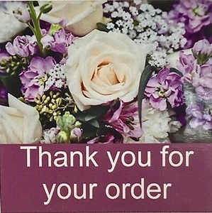 125 High Gloss Thank You Cards For Your Order eBay Amazon Etsy 2.5"x2.5" - Picture 1 of 1