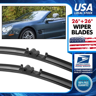 26"+26" Wiper Blades For Mercedes-Benz CLS550 AMG 2007-2011 OEM QUALITY (2PCS) — 第 1/4 张图片