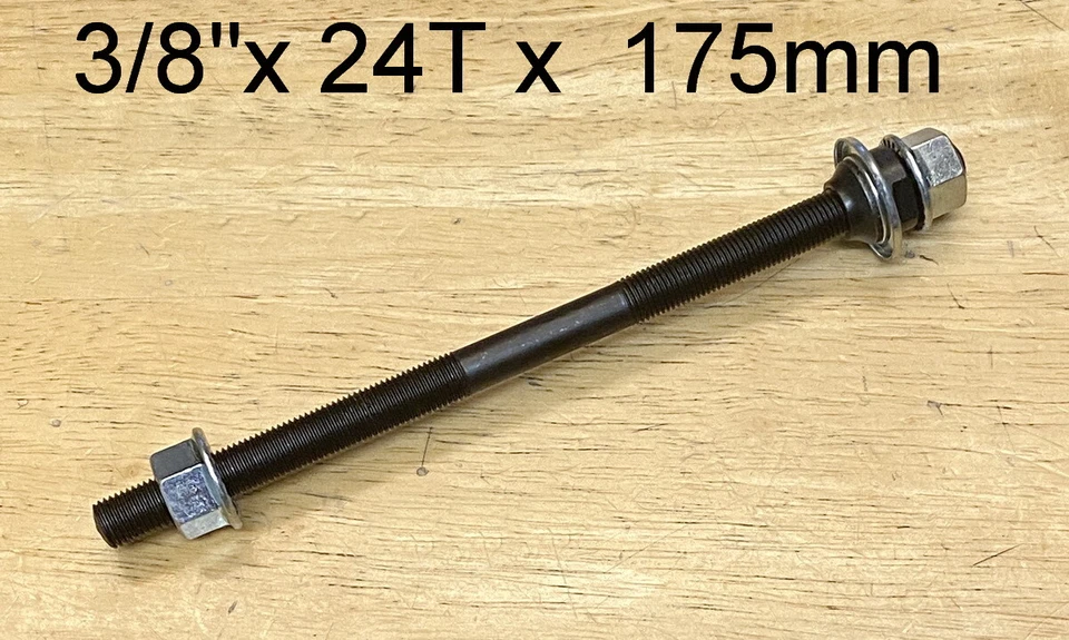 Шпиндель задней ступицы оси подставки 3/8 дюйма x 175 мм 24T BMX круизер велосипед - Изображение 1 из 1