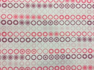 TOP QUALITY PINK PURPLE SPOTS CIRCLES UPHOLSTERY JACQUARD FABRIC MATERIAL SALE! - Picture 1 of 6