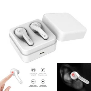 Mini słuchawki Bluetooth Bezprzewodowe słuchawki douszne Stereo Muzyka Słuchawki Sportowy zestaw słuchawkowy - Zdjęcie 1 z 13