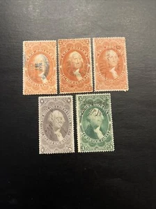 Us Scott # R81c-R85…First Issue US Revenues 1862-1871 Used Ng - Picture 1 of 2