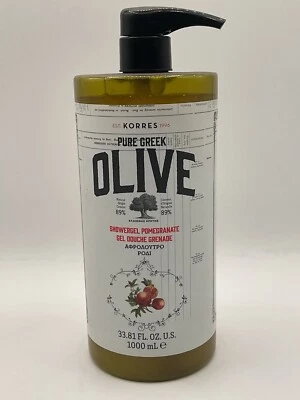 Gel de ducha Korres Pure Greek Olive, 33,81 fl oz. 1000 ML, granada sin sellar Foto 1 de 2