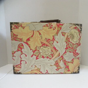 Caja de almacenamiento estilo maletín decorativo estampado botánico floral vintage - Imagen 1 de 11