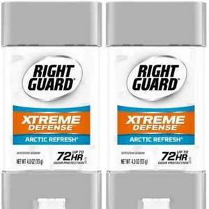 2 RIGHT GUARD Xtreme Defense Arctic Refresh Deodorants 72 HR & FAST FREE SHIP - Picture 1 of 3