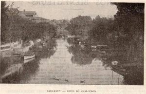 IMAGE 1927 PRINT TURKIYE TURQUIE CADI KEUY CARTE RIVE DU CHALCEDON - Imagen 1 de 1