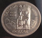 1958 QUEEN ELIZABETH II CANADA $1 ONE DOLLAR COIN .800 SILVER & QUADRANT CAPSULE