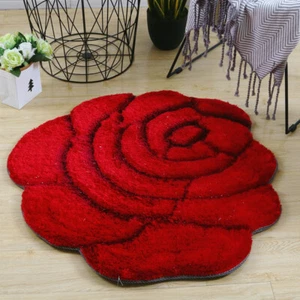 New 3D Rose Carpet Porch Tea Table Bedroom Bedside A Living Room Carpet Rug Pad - Picture 1 of 21