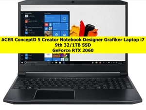 💻 ACER ConceptD 5 Creator Designer Laptop | i7 9th | 32/1TB | RTX 2060 ✅Händler - Bild 1 von 24