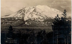 Mt Shasta RPPC F foto reale 1930 WA - Foto 1 di 2