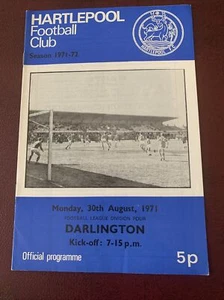 1971 Hartlepool United V Darlington Football Soccer Match Programme - Picture 1 of 3