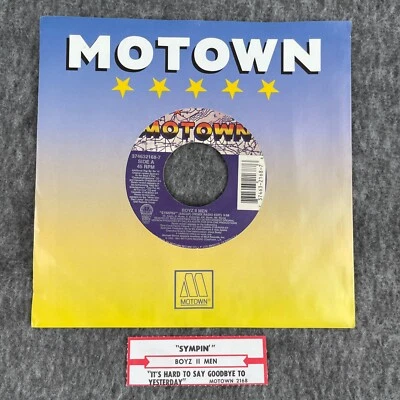 BOYZ II MEN Sympin / It's So Hard To Say Goodbye 45 Motown 374632168-7 UNPLAYED - Image 1 of 4