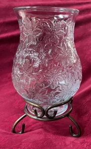 Vtg Princess House Pillar candle Holder Fantasia metal Foot Base 9.5 " - Picture 1 of 7