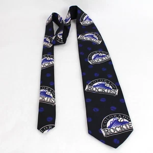 Ralph Marlin Herren Krawatte MLB Baseball Rockies Vintage 1994 100 % Polyester Hergestellt in den USA - Bild 1 von 7