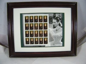 BETTE DAVIS LEGENDS OF HOLLYWOOD FRAMED 20 STAMP SHEET 42 CENT 2007 12 X 15 - Picture 1 of 6