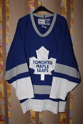 NHL TORONTO MAPLE LEAFS CANADA ICE HOCKEY SHIRT JERSEY MAGLIA CCM BLUE SIZE M - Image 1 of 4