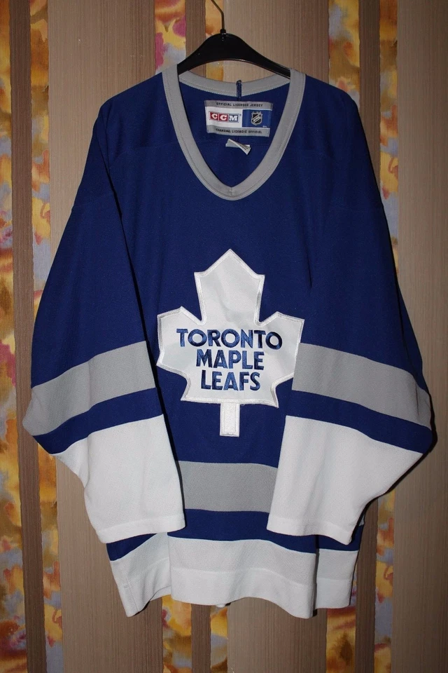 NHL TORONTO MAPLE LEAFS CANADA ICE HOCKEY SHIRT JERSEY MAGLIA CCM BLUE SIZE M - Image 1 of 4