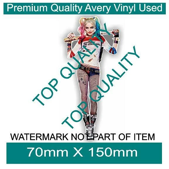 PIN UP GIRL HARLEY QUINN DECAL STICKER HOT ROD RAT ROD MOTORSPORT STICKERS - Image 1 of 1