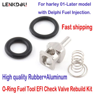 O-Ring Fuel Tool EFI Check Valve Rebuild Kit For Harley Road Glide Sportster 883 - Image 1 of 4