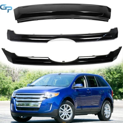 3PCS Glossy Black Front Upper & Center & Lower Grille For 2011-2014 Ford Edge Foto 1 de 4