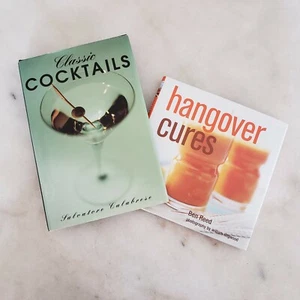 Cocktail Alcohol Recipe History Hangover Cures Hardcover Books ~ Lot of 2 - Picture 1 of 5