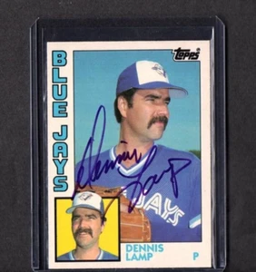 1984 TOPPS GEHANDELTE KARTE SIGNIERT IP AUTO DENNIS LAMPE TORONTO BLAU JAYS TOLL - Bild 1 von 2