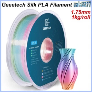 1kg Geeetech Jedwab PLA 3D Drukarka Filament 1,75 mm Jedwab Światło Tęcza PLA DE - Zdjęcie 1 z 8