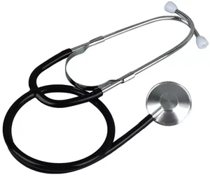 1x EWANTO Stethoscope Listening Device for Auscultation of Heart/Lungs Black SO-01 - Picture 1 of 6