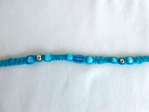 Beaded HEMP SURFER CHOKER NECKLACE Hand Crafted Macrame 22" US SELLER New - Picture 1 of 6