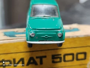 VINTAGE  FIAT 500 GIARDINIERA TOY CAR 1:43 MADE IN USSR IN ORIGINAL BOX RARE  - Picture 1 of 24