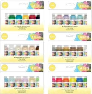 Docrafts Artiste Acrylic Paint Sets Metallic Neon Portrait Pastel Pearl or Basic - Picture 1 of 1