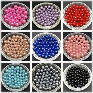New DIY 4mm 6mm 8mm No Hole Round Pearl Loose Acrylic Beads Jewelry Maki BF _dy - Picture 1 of 14