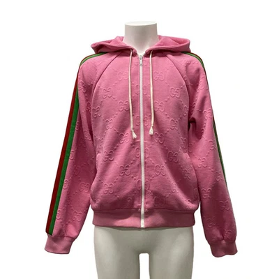 Auténtica chaqueta ligera para hombre GUCCI - 695726 XJECY rosa verde rojo poliéster Foto 1 de 4