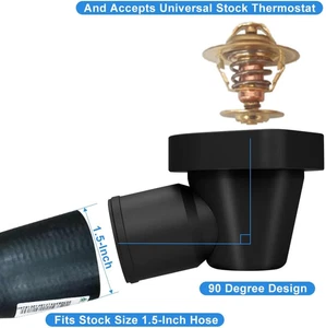 Carcasas de termostato giratorio Billet cuello de agua 90 1,5" para GM LS LS1 LS2 LS3 En... - Imagen 1 de 6