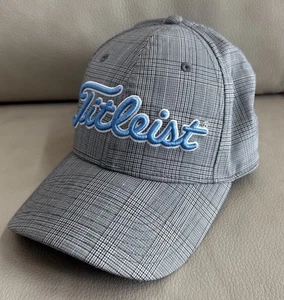 Sombrero de golf Titleist Glen a cuadros bordado gris mezcla de lana ajustable usado en excelente estado - Imagen 1 de 6